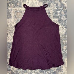 High Neck Purple Tank